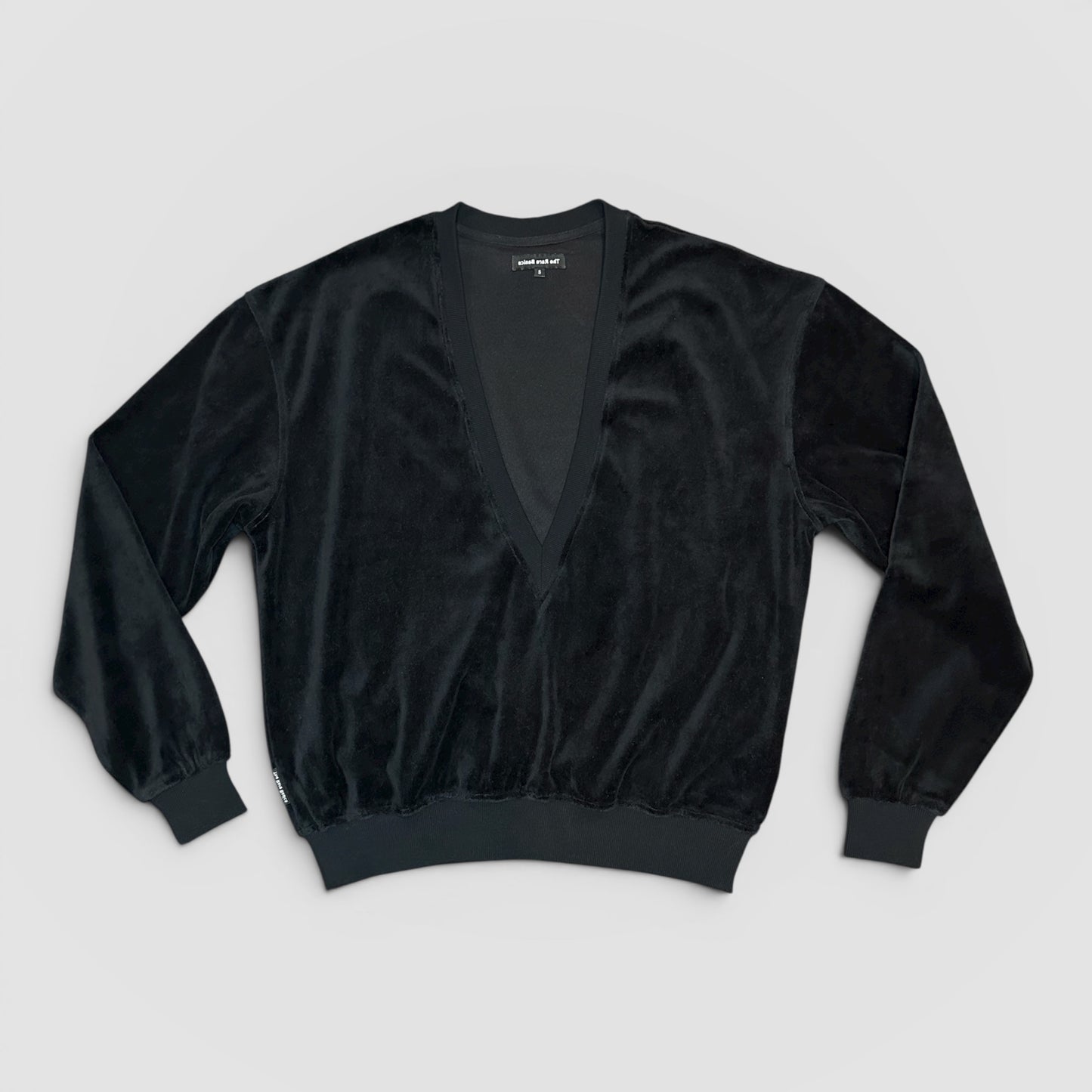 Unisex Velour Deep V-neck Sweatshirt