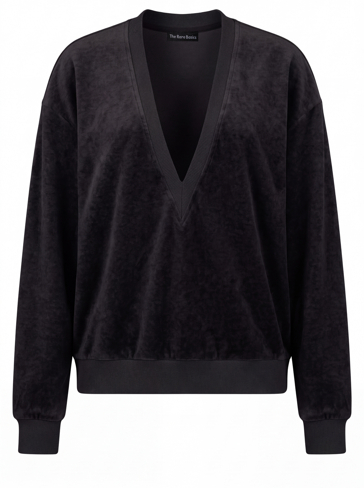Unisex Velour Deep V-neck Sweatshirt