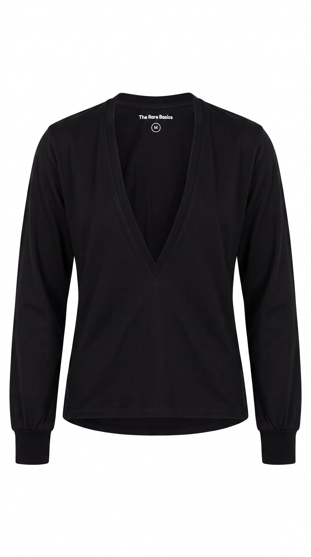Long Sleeve Deep V-neck T-shirt