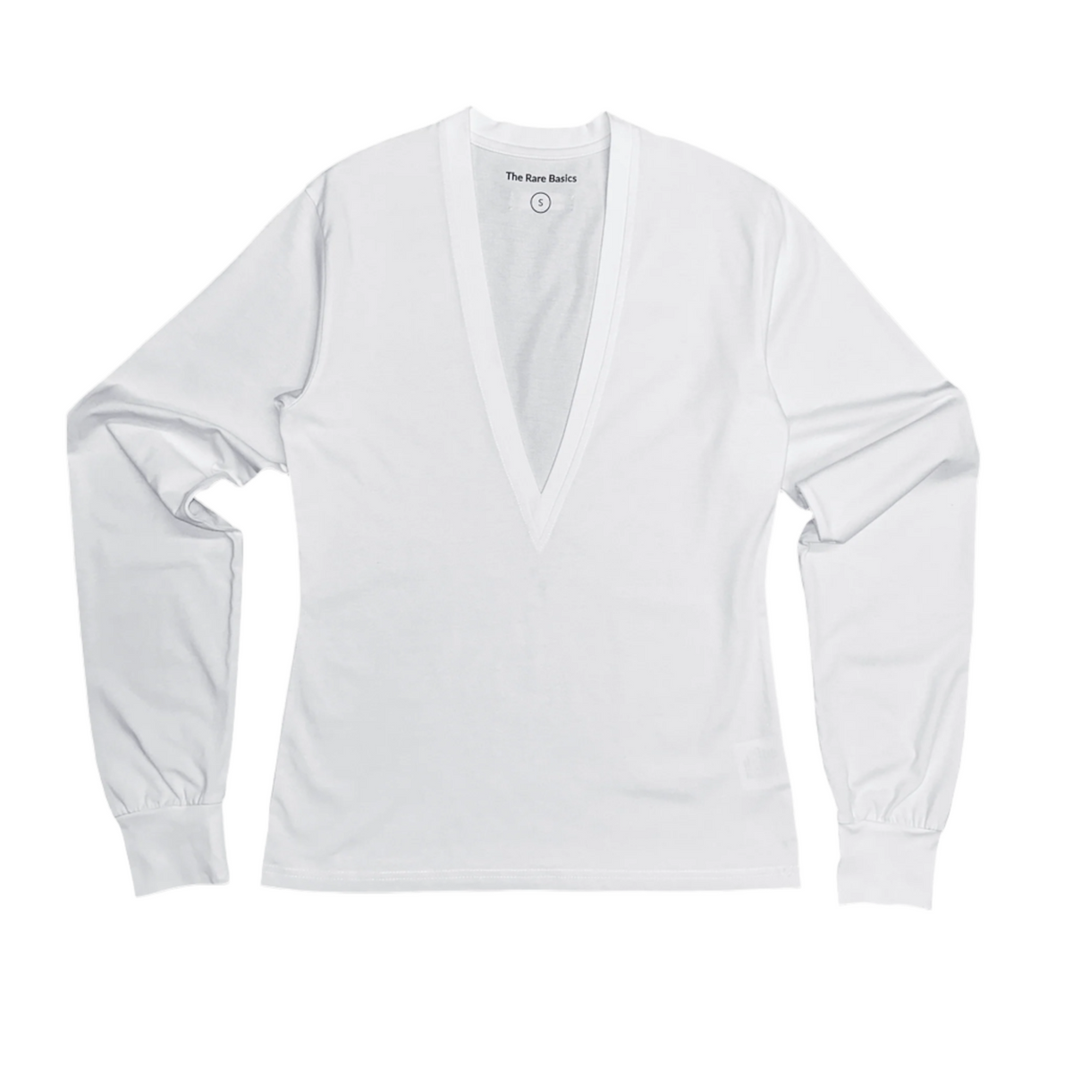 Long Sleeve Deep V-neck T-shirt – The Rare Basics